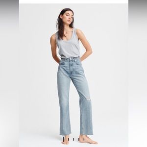 Rag & Bone Super High Rise Straight Leg Jean